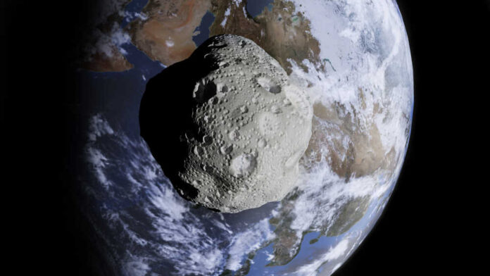 Incoming,Asteroid,On,Planet,Earth