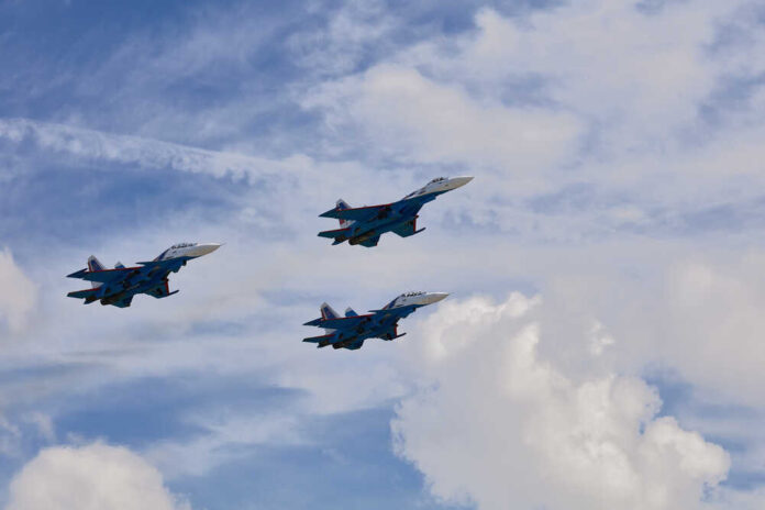 Performance,Of,The,Aerobatic,Team,Russian,Knights,,Russian,Air,Force.