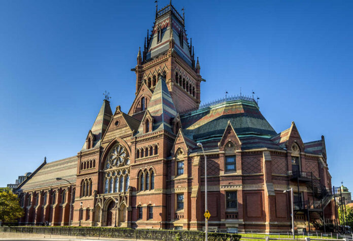 Harvard,University,Historic,Building,In,Cambridge,,Massachusetts,,Usa.