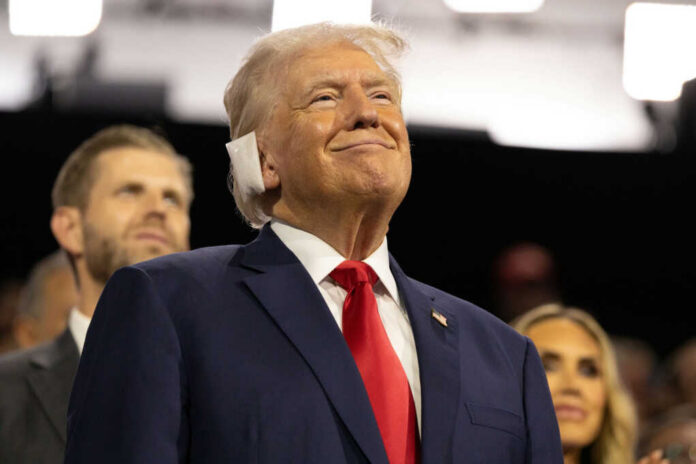 man in red tie