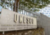 UNESCO sign displayed outside a building