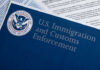 US Immigration and Customs Enforcement document folder