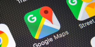 Google Maps app icon on a smartphone screen