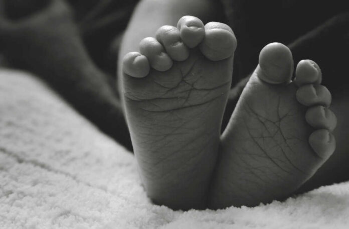 The,Beautiful,First,Pictures,Of,A,Newborn,,That,Parents,Will Close-up of a baby's feet resting on a soft surface