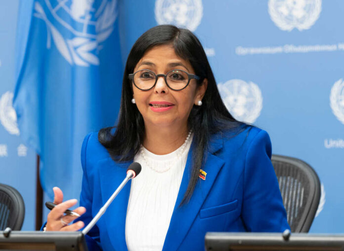 New,York,,Ny,-,September,27,,2019:,Press,Briefing,By A woman in a blue suit speaking at a United Nations conference