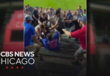 Fans brawl in bleachers at Cubs-White Sox game at Wrigley Field