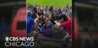 Fans brawl in bleachers at Cubs-White Sox game at Wrigley Field