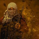 Taxpayer Trap: Terror Payouts Rebranded masked person with rifle amid sparks