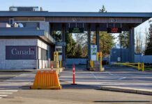 Canada Strikes Back — Dollar For Dollar Canada border crossing booths with open and closed lane signs
