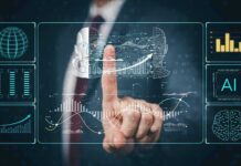 Sacks Dares Big AI: Stop Hiding Behind DC Businessperson touching virtual AI and data analytics interface
