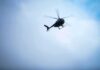 News Chopper Drops Over Crash Scene helicopter flying through cloudy sky