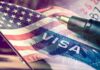 Host Nation Power Move Freezes Abbas Again American flag overlaid on a U.S. visa and a pen
