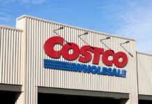 Parking Lot Horror – Rabbi Accused Of Murder Costco Wholesale storefront sign on a beige corrugated facade