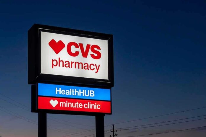 CVS pharmacy sign at dusk
